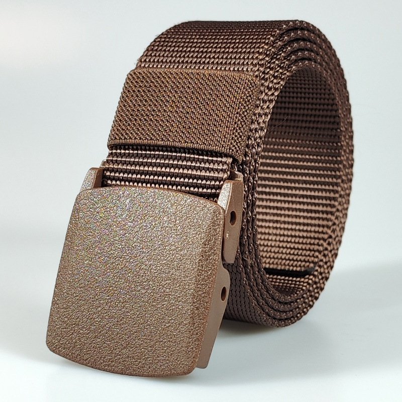 Outdoor Tactical Waist Belt Men's Canvas leisure Belt Casual Nylon Waistband Durable Plastic Buckle Training Belts 120x3.8cm