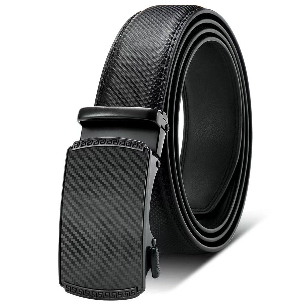 Amazon Express belt men's explosive film alloy automatic buckle leather cowhide men's belt belt