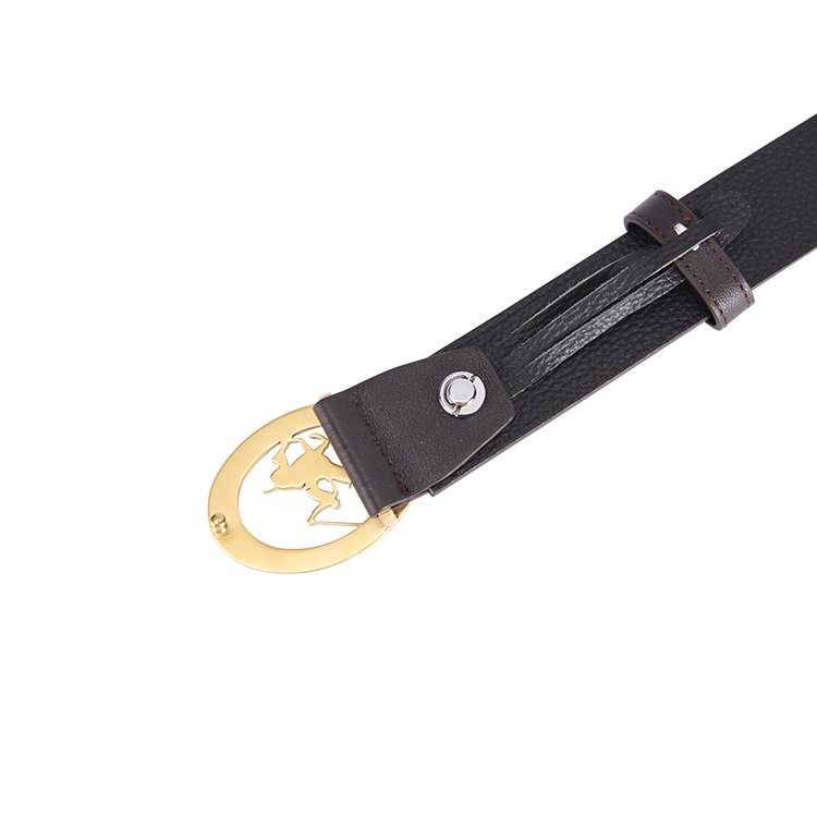 Luxury leather belt Blu Flut customised leather belt for men steel smooth buckle man belts