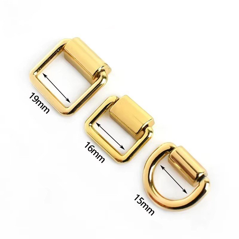 Meetee KY905 19mm Luggage And Handbag Hardware Accessories Alloy O D Ring Buckles Bag Strap Side Clip Clasp Buckles