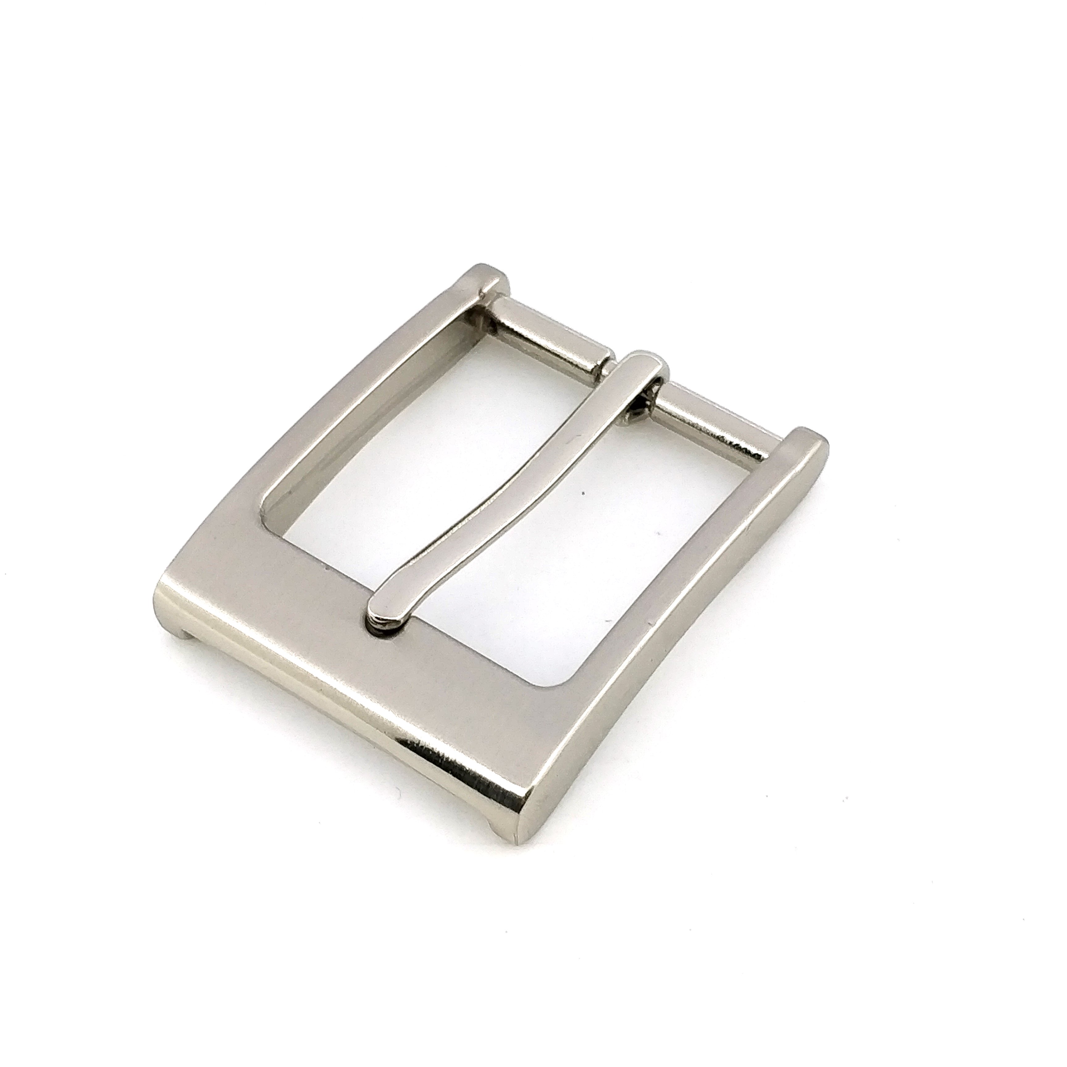 2024 custom pin buckles high silver brushed in creative style popular metal belt buckle for leather belt