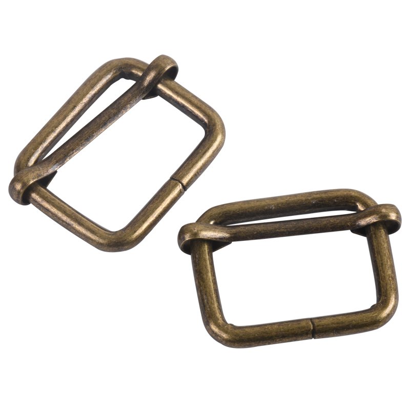 25mm Antique Brass Metal Tri Glide Buckle Adjust Webbing Roller Slider Buckle