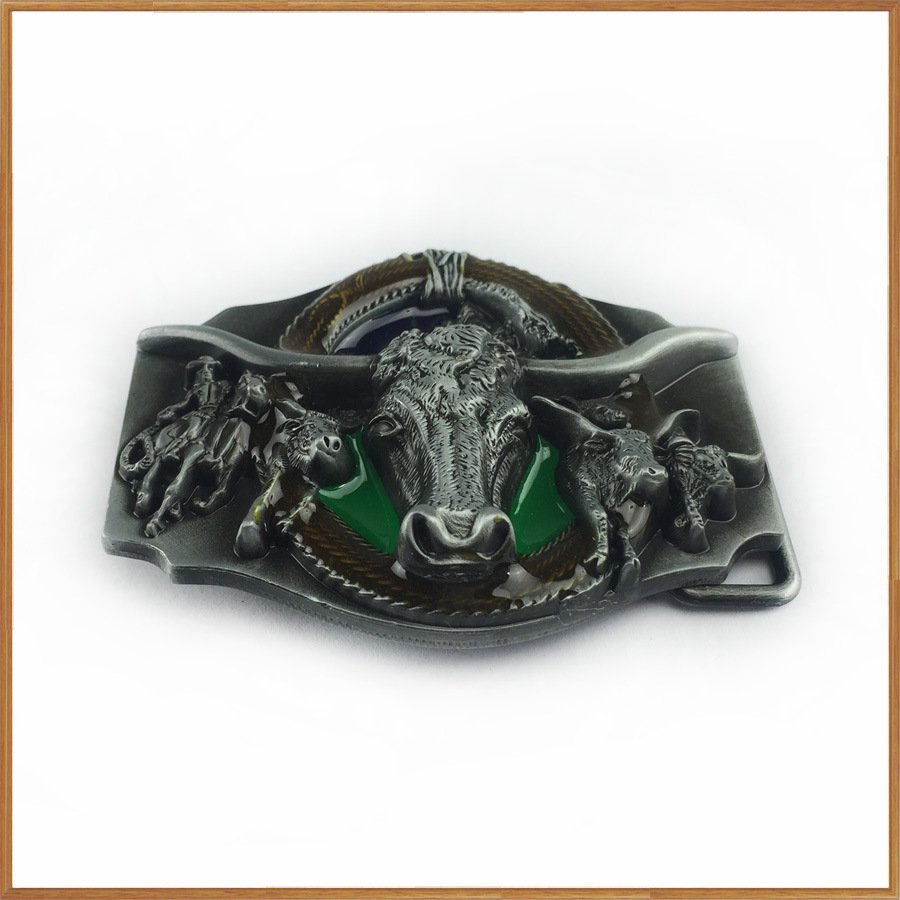 Zinc Alloy Bull head belt buckle Western cowboy belt buckle Retro casual belt buckle