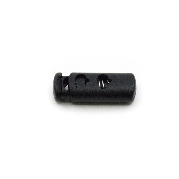 Black POM Garment Accessory 38X15X10mm Rope Stoppers Toggle Buckles Cord Locks