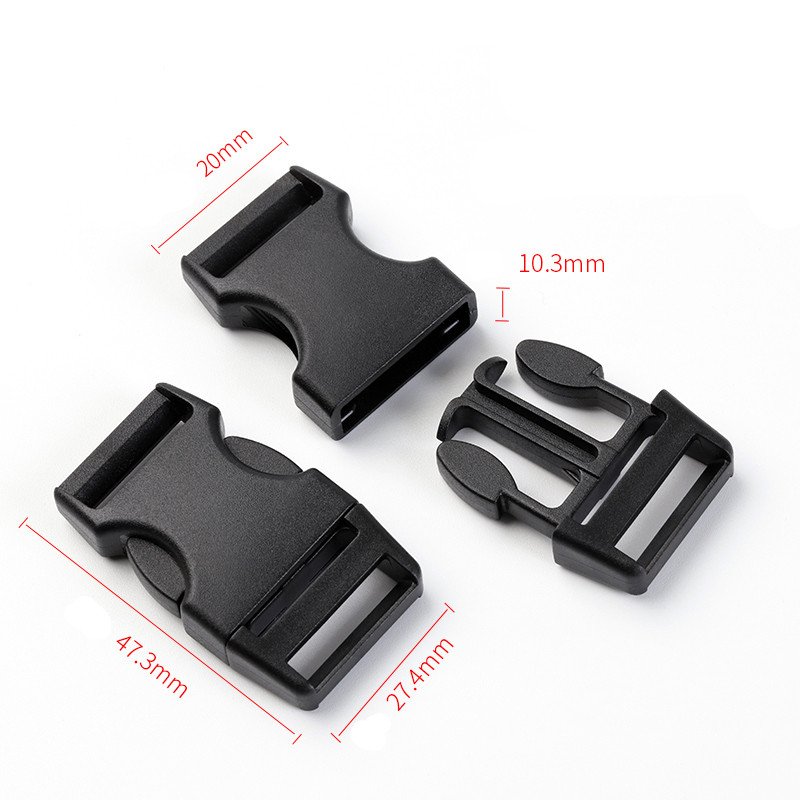 Wholesale Good Quality Webbing Release Plastic Buckle Black Tactical Luggage Cap Insert Strap Side Release Fast Plastic Buckle