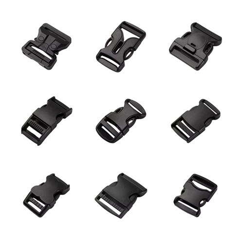 Wholesale Good Quality Webbing Release Plastic Buckle Black Tactical Luggage Cap Insert Strap Side Release Fast Plastic Buckle
