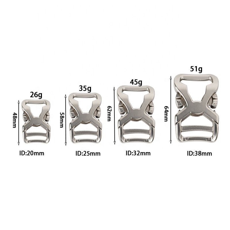 Custom double Side Quick Release Metal Colorful Adjustable Buckle For Webbing