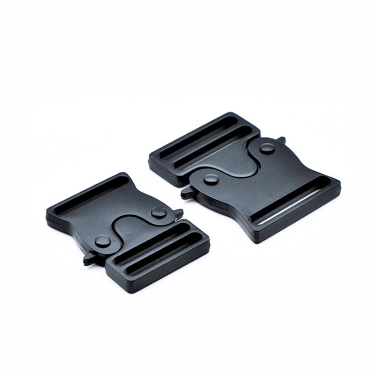 30mm Matt Black Metal Belt Buckle Side Release with Lighted Feature Plated PP Plate for Clothing & Backpacking