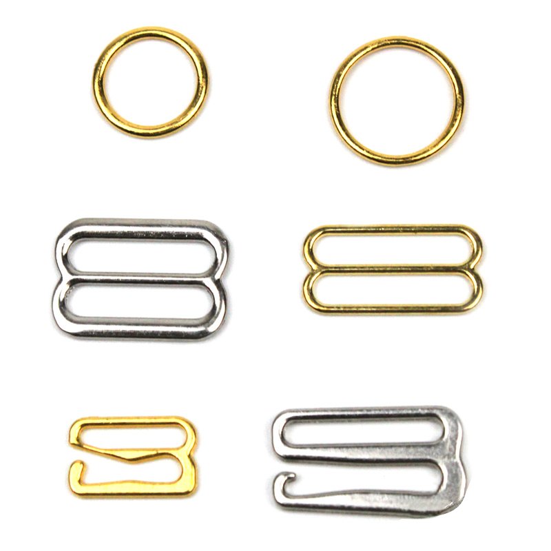 High Quality Lingerie Accessories Bra Buckle Swimwear Clip Accessories Adjuster Metal Ring Slider Bra G Hook