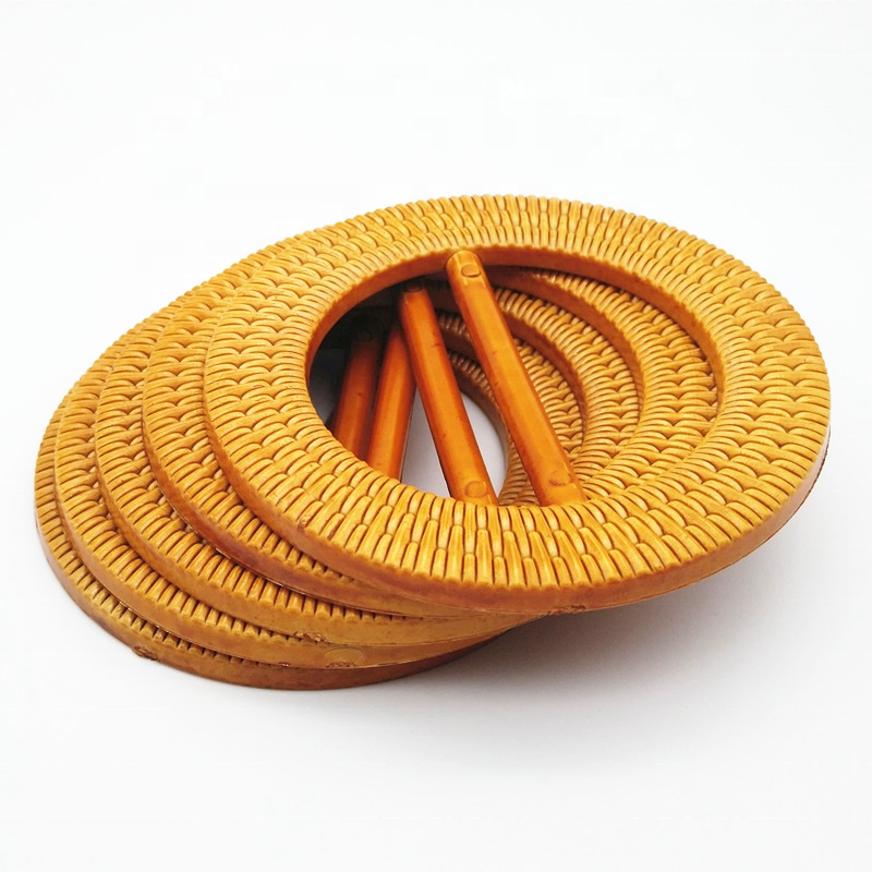 Wood look plastic quality round shape accessories belt buckle for bag