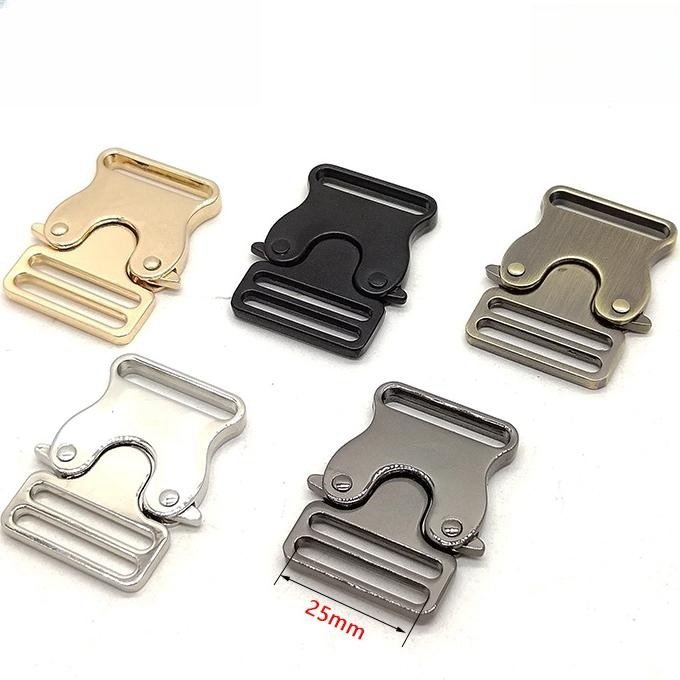 Heavy Duty 25MM 30MM Metal Buckle For Luggage Bag Accessories Custom Logo Zinc Alloy Side Quick Release Belt Buckle