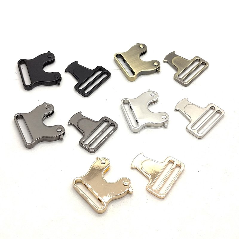 Heavy Duty 25MM 30MM Metal Buckle For Luggage Bag Accessories Custom Logo Zinc Alloy Side Quick Release Belt Buckle
