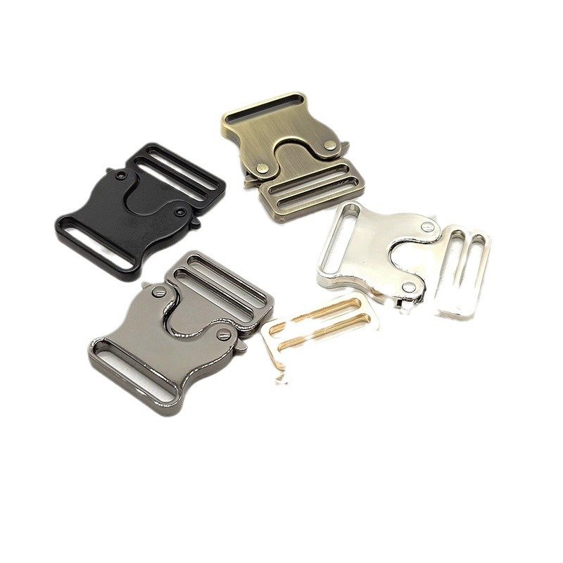 Heavy Duty 25MM 30MM Metal Buckle For Luggage Bag Accessories Custom Logo Zinc Alloy Side Quick Release Belt Buckle
