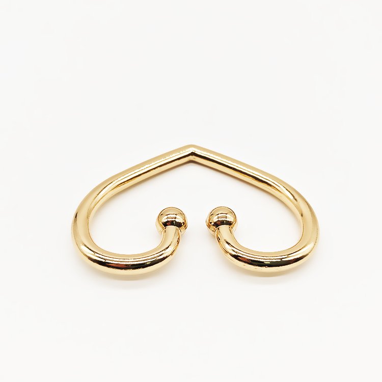 Hot Selling Metal Heart Ring Shape Bikini Buckle Newest Sexy Girl Decorative Underwear Bra Connector Golden Swimwear Buckle