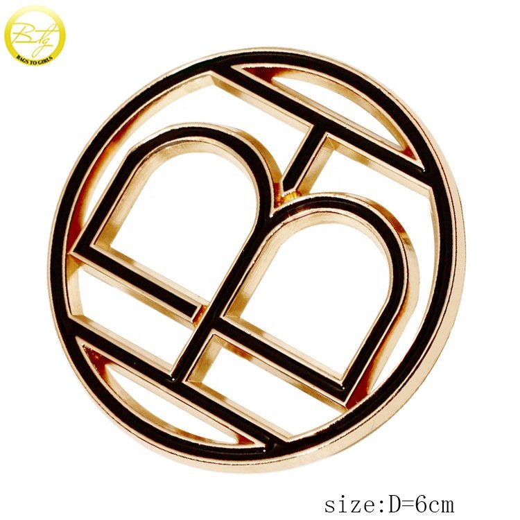 Good quality belt accessory metal parts round shape hollow logo automatic buckle clips for leather belt