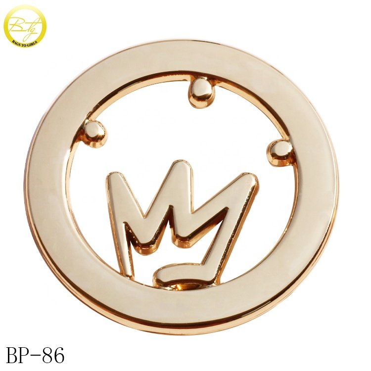 Good quality belt accessory metal parts round shape hollow logo automatic buckle clips for leather belt