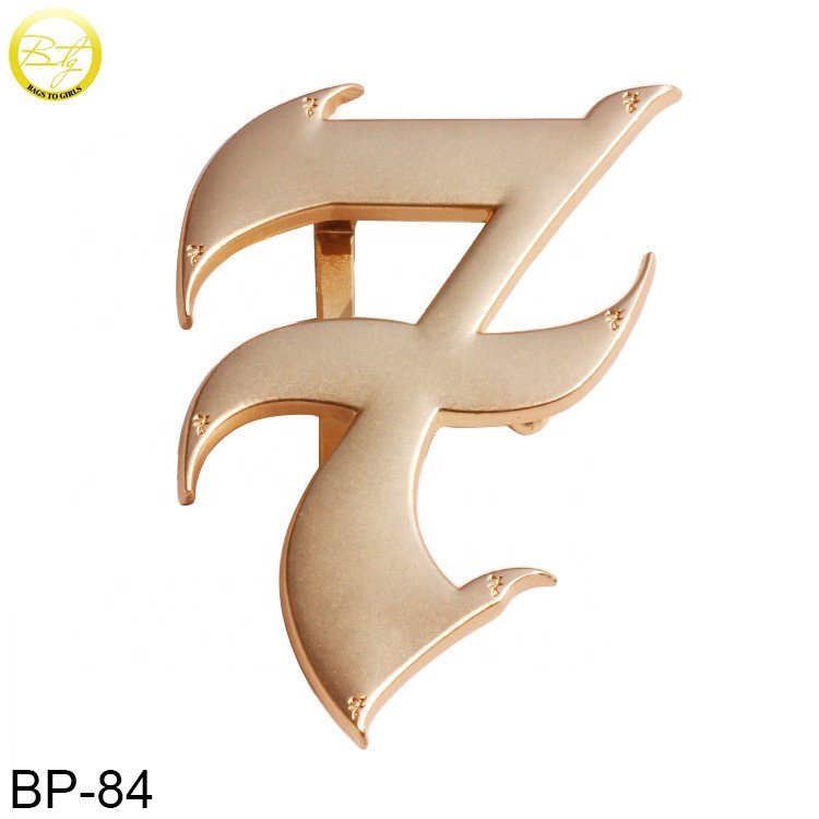 Good quality belt accessory metal parts round shape hollow logo automatic buckle clips for leather belt