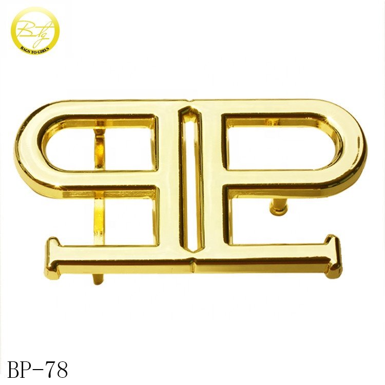 Good quality belt accessory metal parts round shape hollow logo automatic buckle clips for leather belt