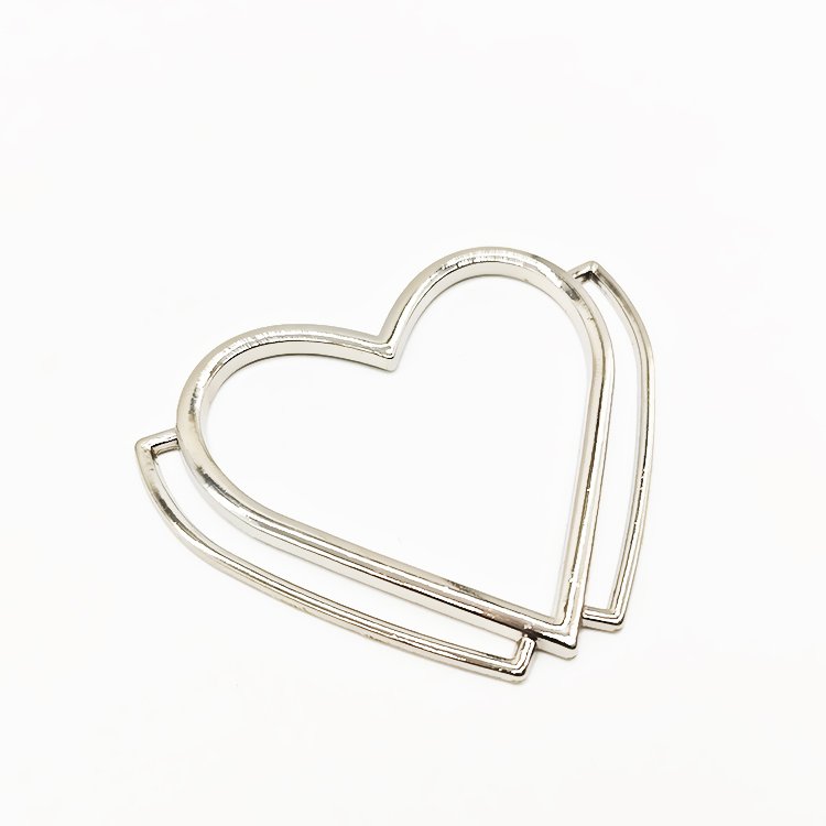 Customized Designer Metal Lightweight Swimwear Bra Connector Buckle Hollow Heart Ring Bikini Buckle Underwear Buckle For Women