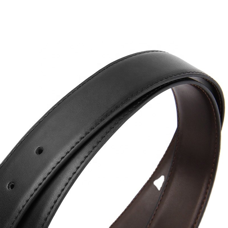 Different stripe genuine cowhide men's gun black alloy buckle belt version business split leather cowhide belt P119