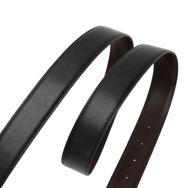 Different stripe genuine cowhide men's gun black alloy buckle belt version business split leather cowhide belt P119