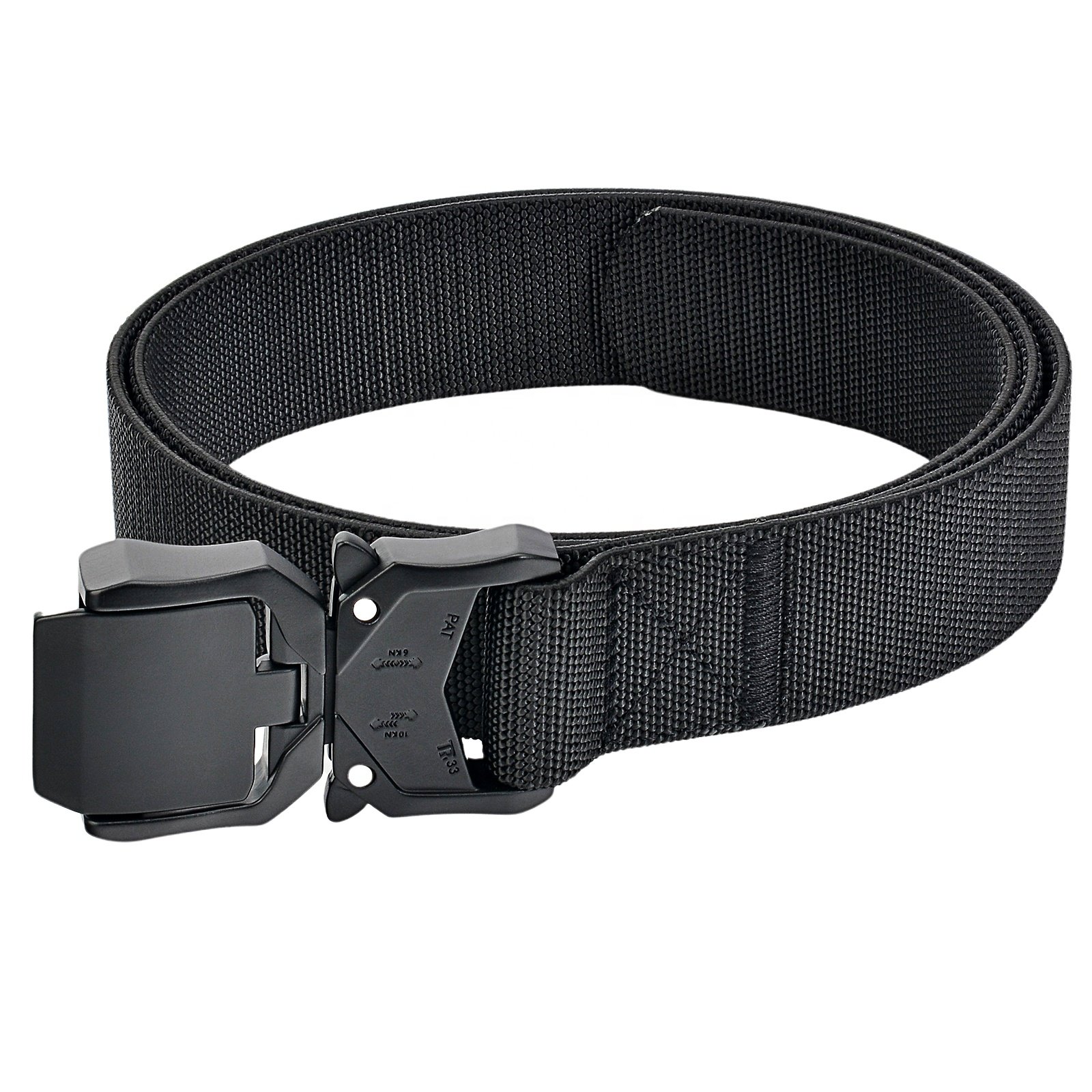 YWHCHI Tactical Belt, Hiking Rigger 1.3" Nylon Web Work Belt with Heavy Duty Quick Release Buckle