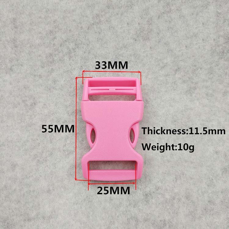 Colored Plastic Side Release Buckle 25mm Adjustable Quick Plastic recycled release Release Buckles for Backpacks