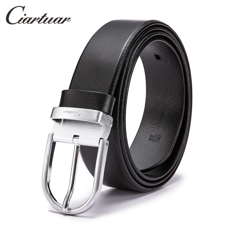 Luxury High Quality Vegetable Tanning Leather Full Grain top layer cowhide genuine leather belt for Men Copper Pin Buckle