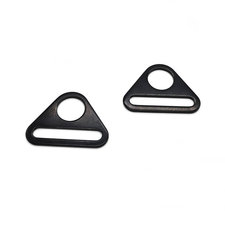 Electro Black 25mm Handbag Anchor Strap Connectors Metal Triangle Buckle For Bag Parts