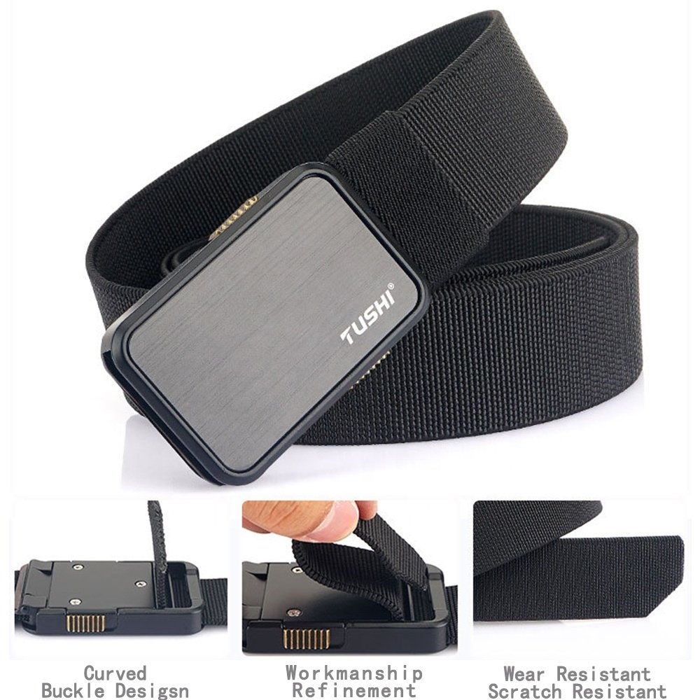 TUSHI New Tactical Belt Canvas Outdoors security Nylon Belt War Battle Metal Buckle Belt Hunting Hiking Sports Fabric Customized