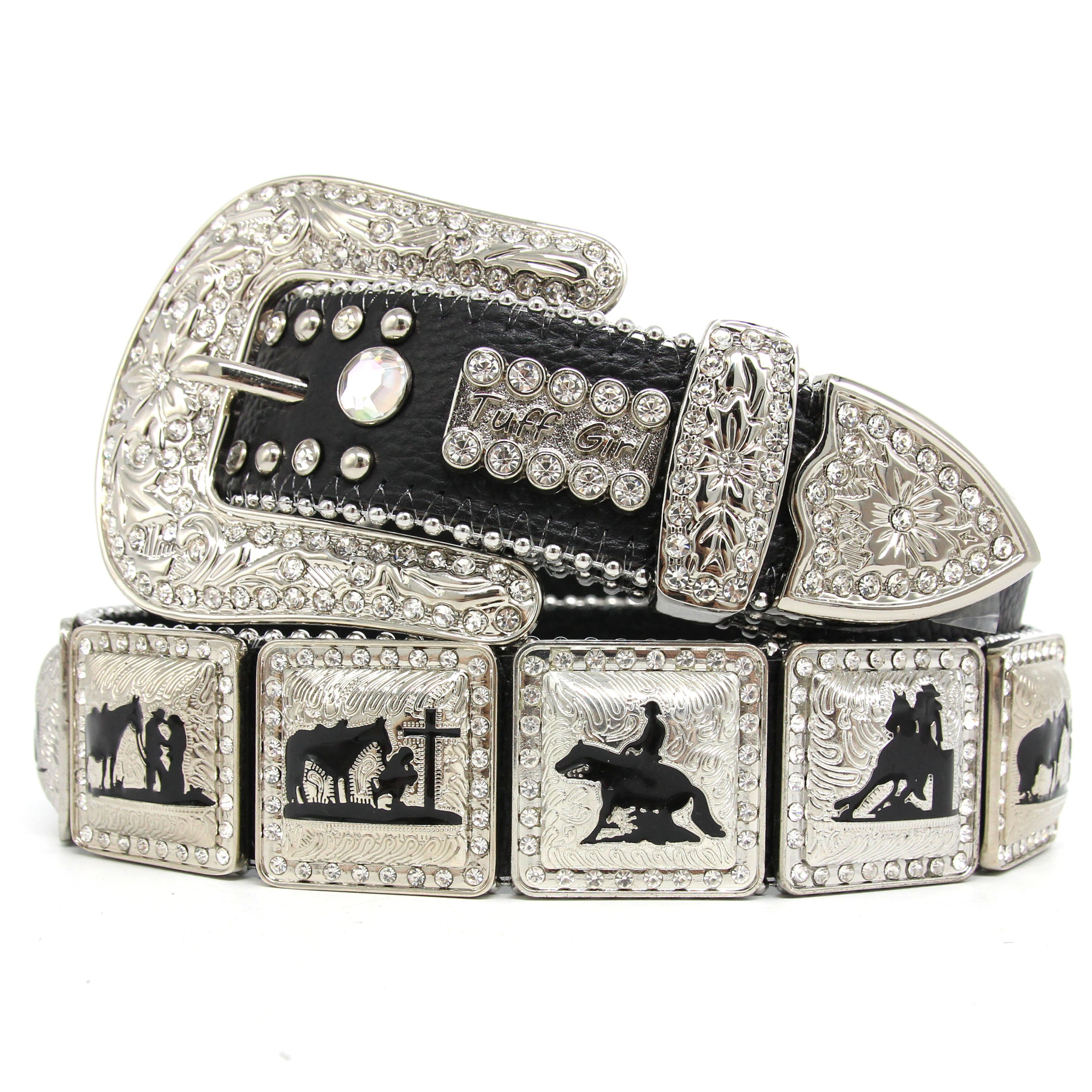 Custom logo PU leather rivet BB belt strap designer shiny no buckle diamond studded rhinestone belts strap for men women