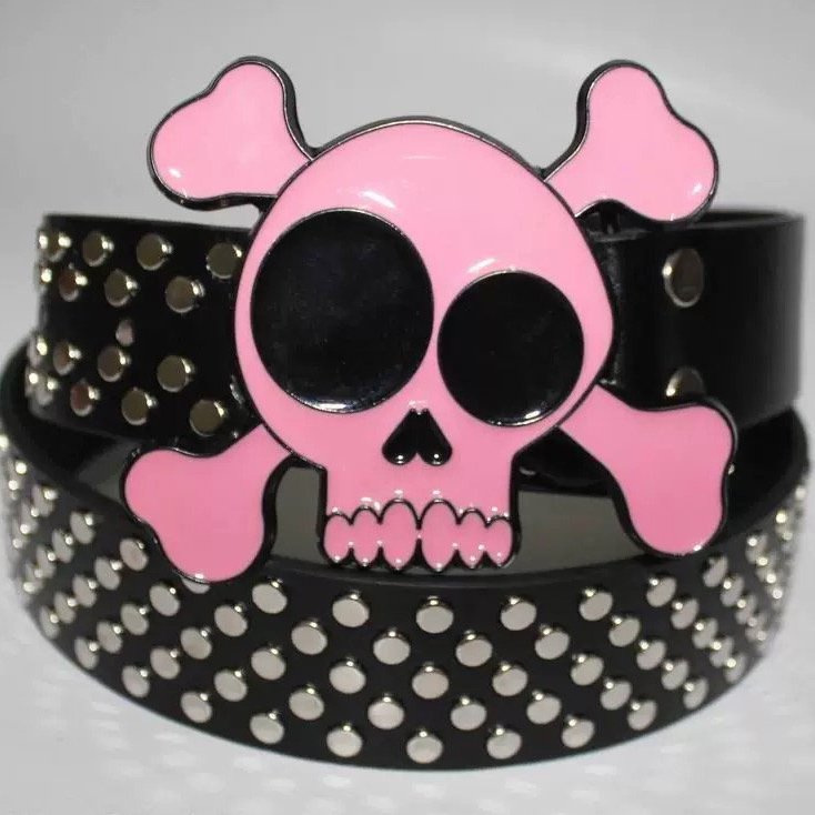 custom logo luxury rhinestone enamel female belt buckle cartoon belt buckle Y2k skull belt buckle
