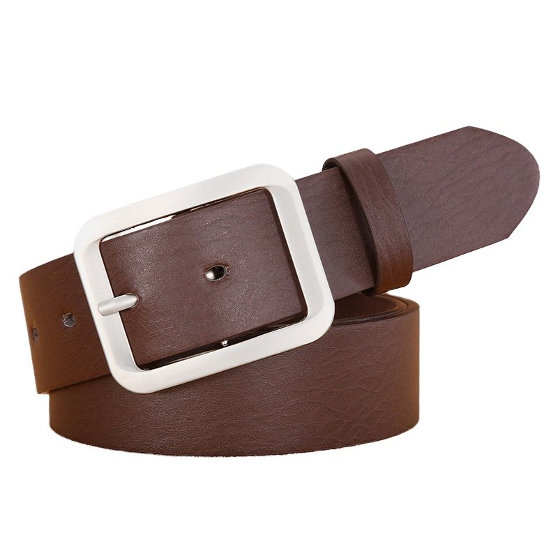 Men's PU Synthetic Leather Belt Metal buckle waistband casual Cheap Price belt Casual jeans for men Gift 3.8cm
