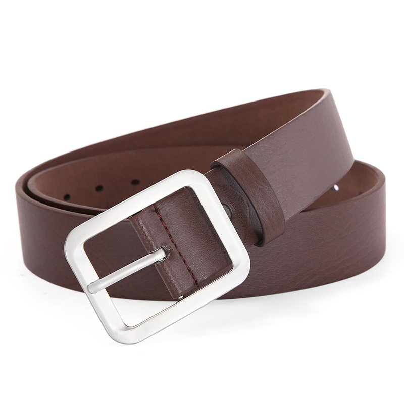 Men's PU Synthetic Leather Belt Metal buckle waistband casual Cheap Price belt Casual jeans for men Gift 3.8cm