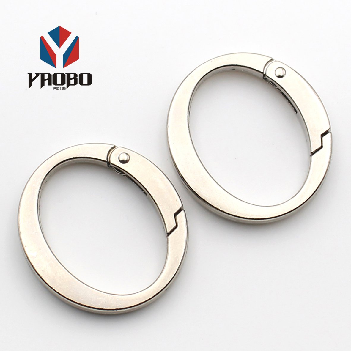 Luggage Hand Bag Hardware Accessories Oval Ring Oval Hook Open Ring Buckle Opening Spring Custom Metal Rings for Bags Inner Dia.