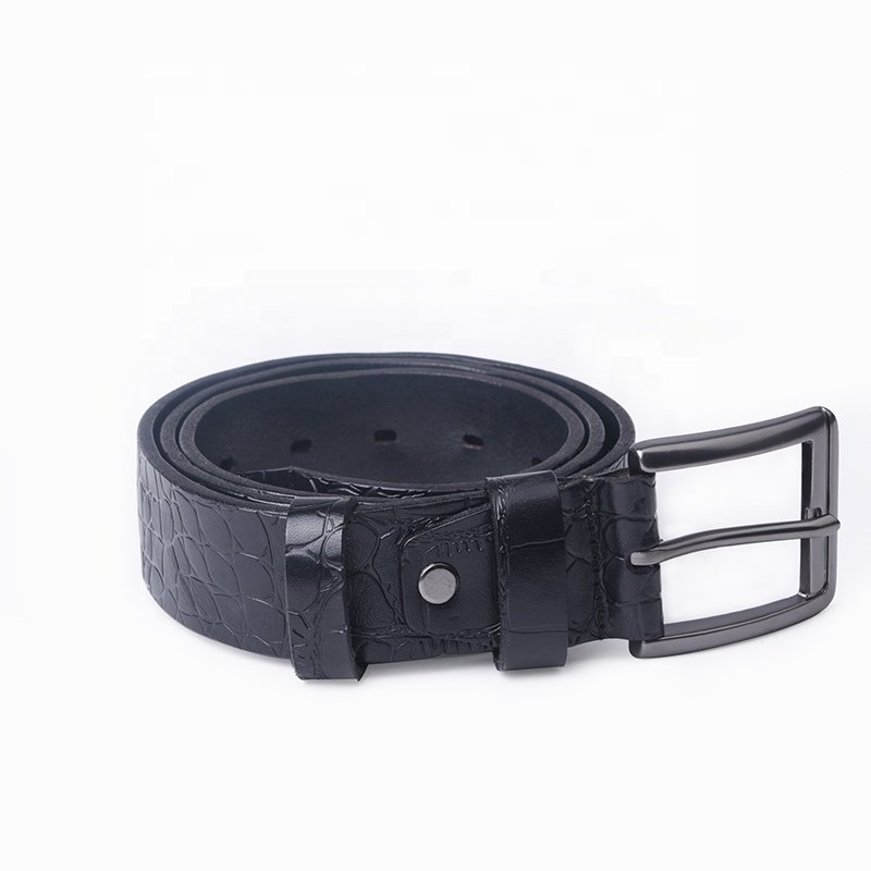 2024 Hot Selling Pin Buckles Business High End Fashion Men Crocodile Cow Leather Belt Luxury Formal Belt For Men