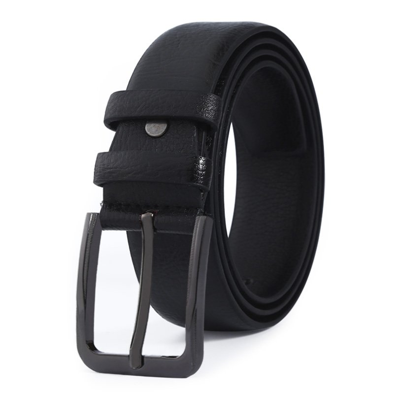 PU Belts Connection with Pin Metal Buckles Black Brown Camel Man Belt