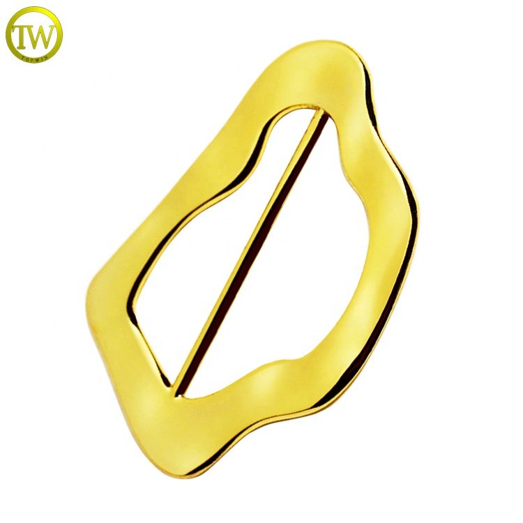 Die casting bikini gold logo buckle adjuster wholesale bra hardware alloy metal hijab ring slider buckles for clothes