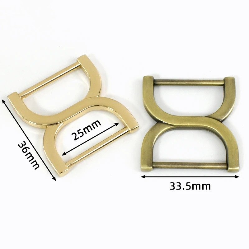 Meetee BF188 25mm Luggage Hardware Accessories Metal Bag Strap Connector Buckles Zinc Alloy Handbag Adjuster Hooks Garment Belt