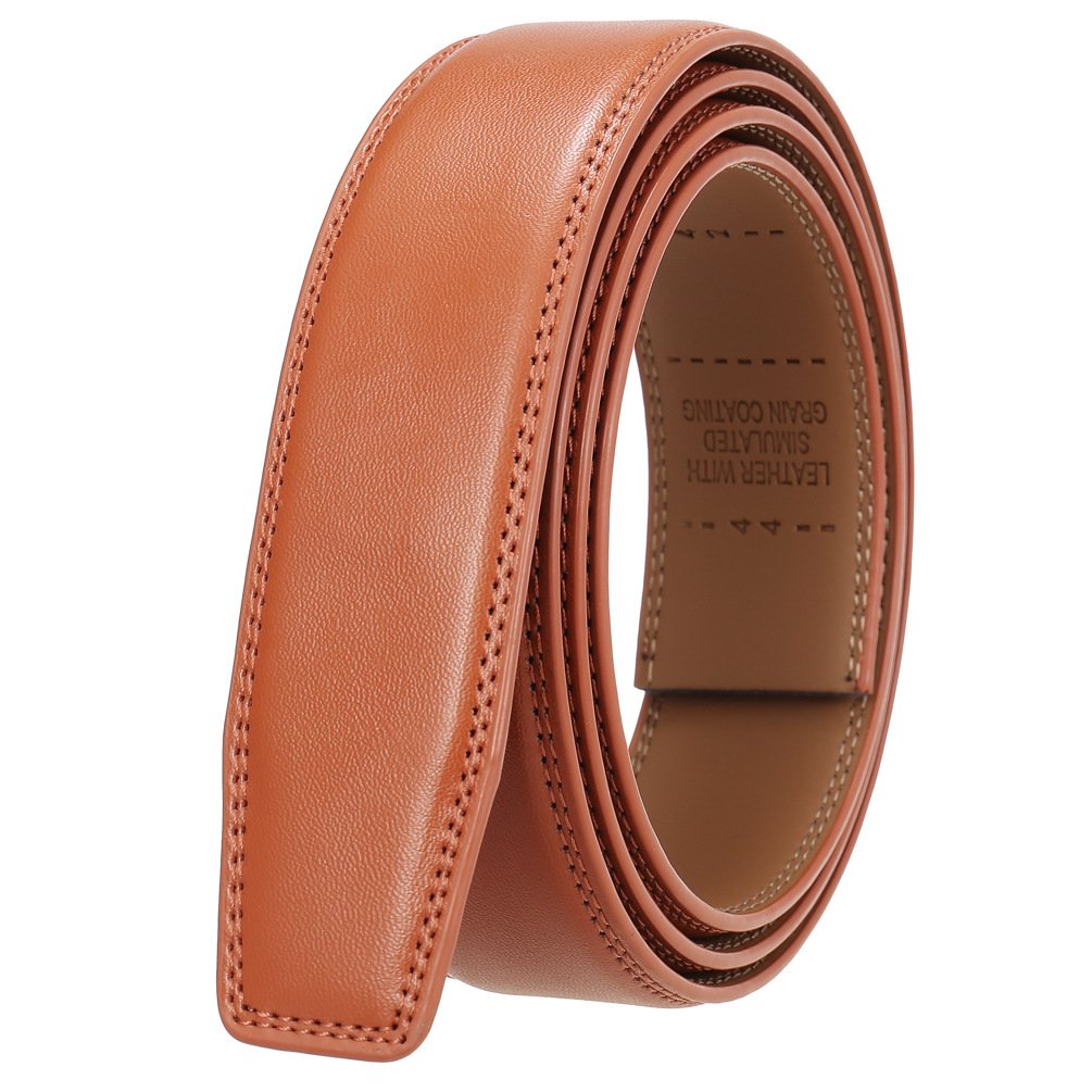 Factory wholesale multiple colors cowskin strap 3.5CM wide men's leather belt with automatic buckle strap 110-130cm