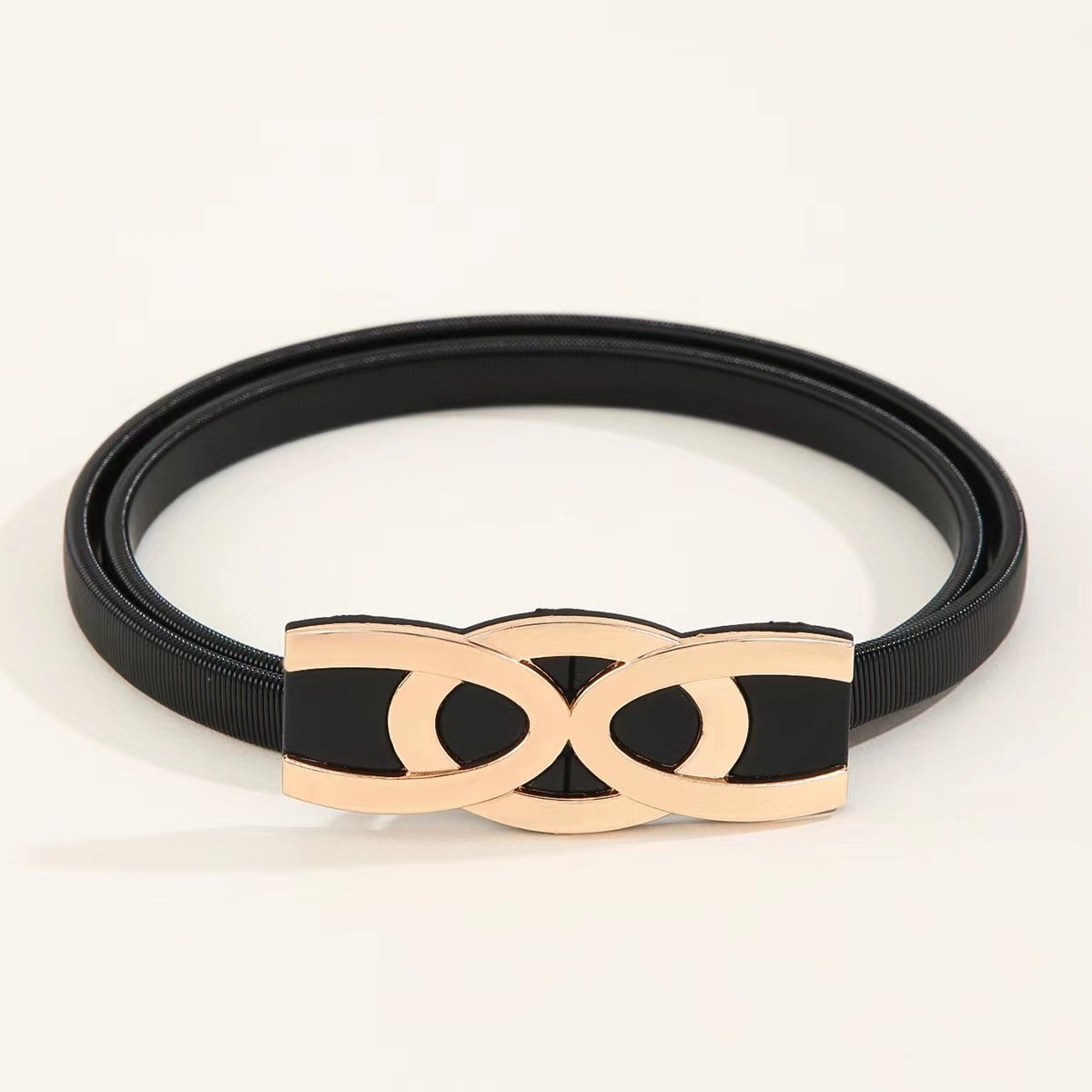 Factory Sale Skinny Elastic Metal Strech Chain Waist Belt 7 Colors Buckle for Women