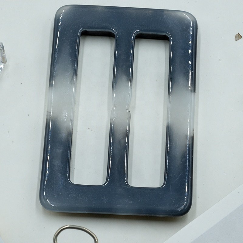 Custom swimsuit buttons plastic resin women coats belt buckle buttons Rectangle waist buckle buttons for clothing