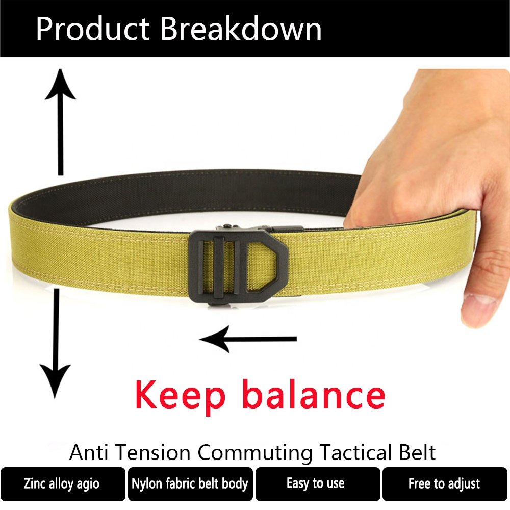 TUSHI Customization Double Layer Environmentally Friendly Nylon Waistband Outdoor Leisure Zinc Alloy Buckle Waistband Wholesale