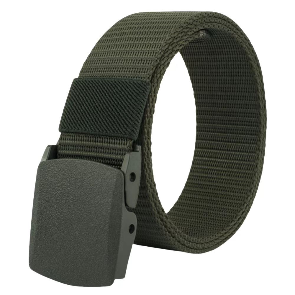 Customized Casual Outdoor Nylon Canvas Webbing Jeans Plastic Buckle Belt