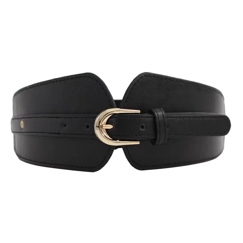 Wide belt women needle buckle decorative dress elastic PU elastic waist wrap fashion girdle waist wrap women