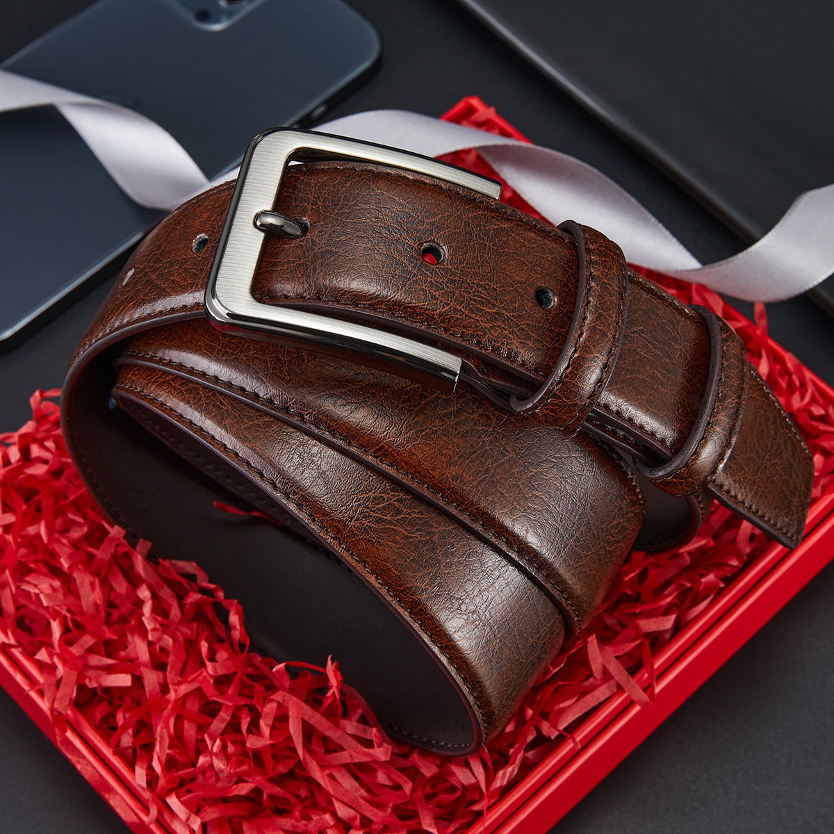 Factory Men Belts Cow Leather Jeans Waistband Genuine Leather Male Belt Soft Alloy Pin Buckle Men's Belt