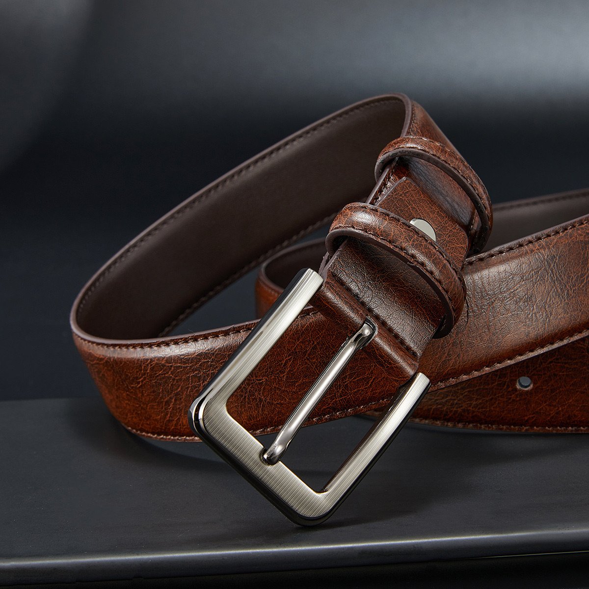 Factory Men Belts Cow Leather Jeans Waistband Genuine Leather Male Belt Soft Alloy Pin Buckle Men's Belt