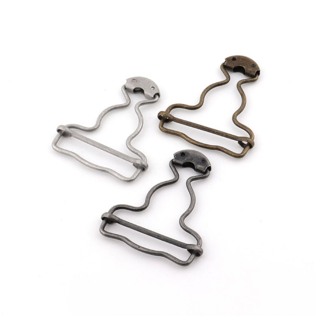 Fashion Metal Gourd Buttons Suspender Adjuster Buckle for Bag Garment