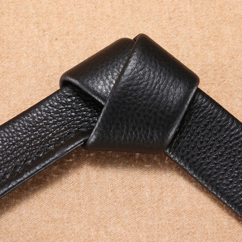 Ratchet Full Grain Genuine Leather Belt No Buckle Strap Without Buckle Belts for 35MM Slide Click Buckle