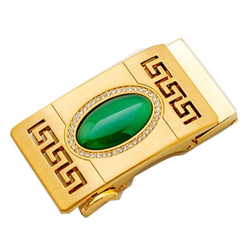 Hot Sale Ten-Kind Automatic Buckle Belt Rhinestone Inlay Design Agate Gem Inspired Customizable Logo Made Alloy Bags E-Commerce
